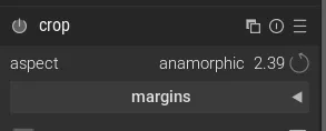A screen capture of Darktable’s crop module