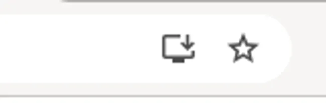 The install web app button in Chromium's address bar