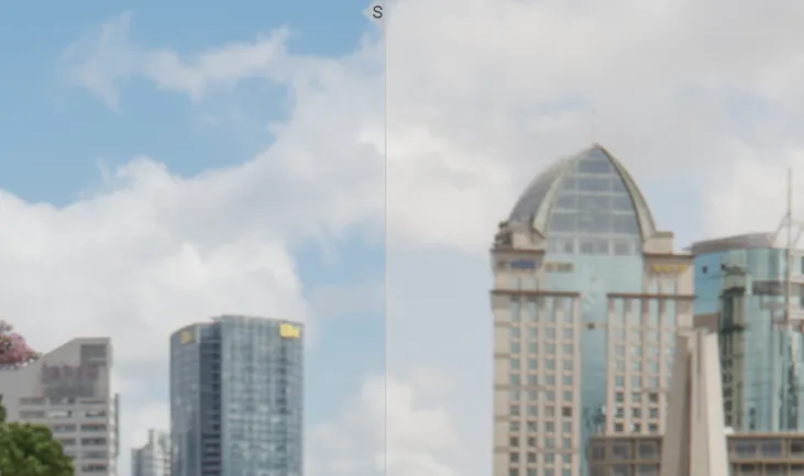 A screenshot showing the before-and-after of the module application.